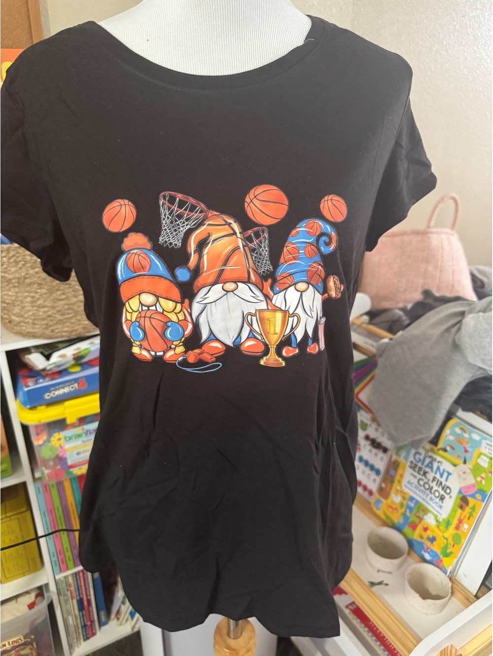 Basketball Gnome Print Tshirt